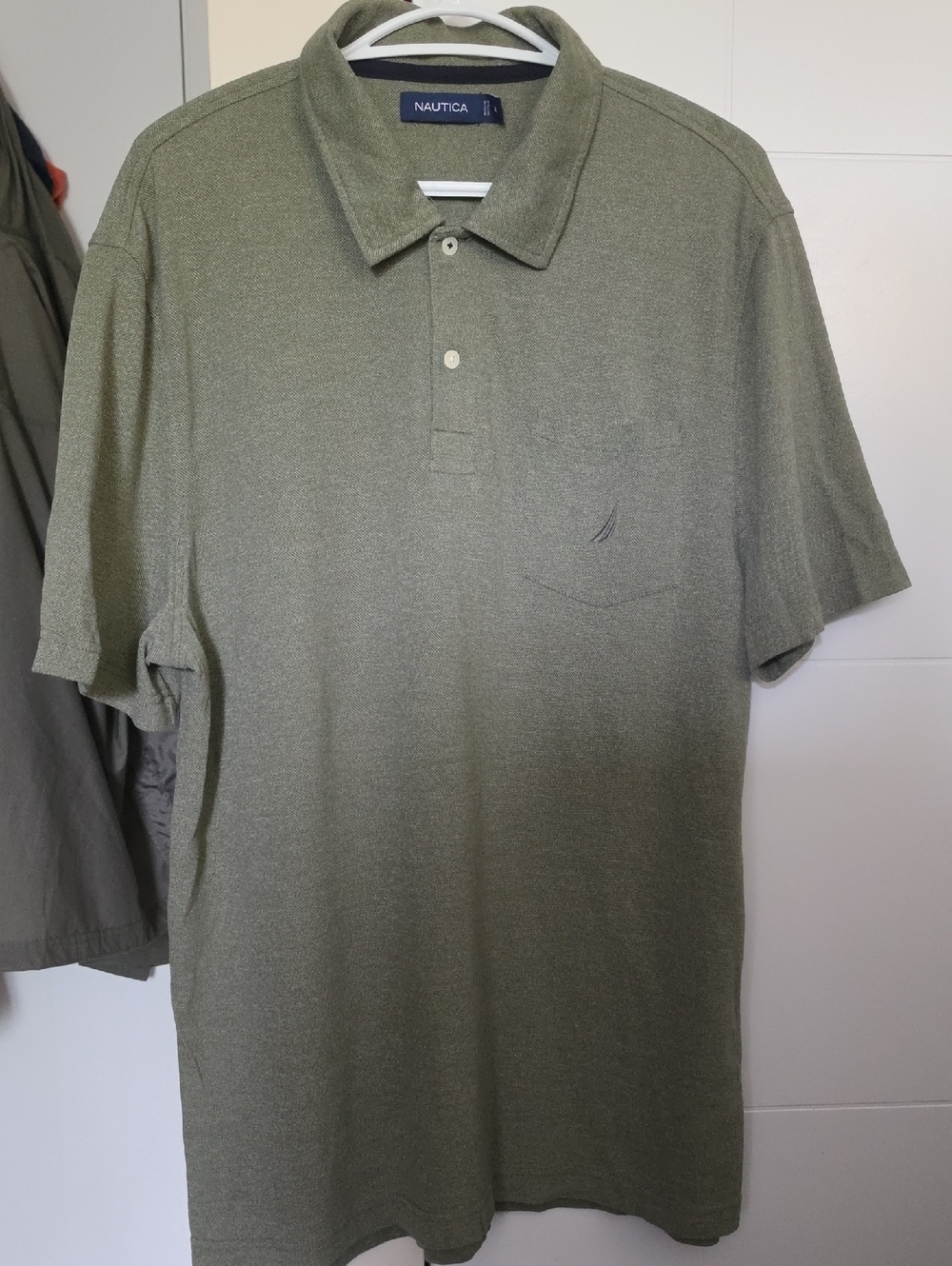 Nautica Men's Olive Polo with Chest Pocket